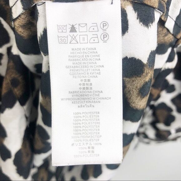 MICHAEL KORS | Animal Print Leopard Button Down Shirt Medium - Picture 6 of 8